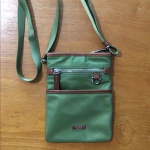 TUMI Crossbody Purse in Jungle Green